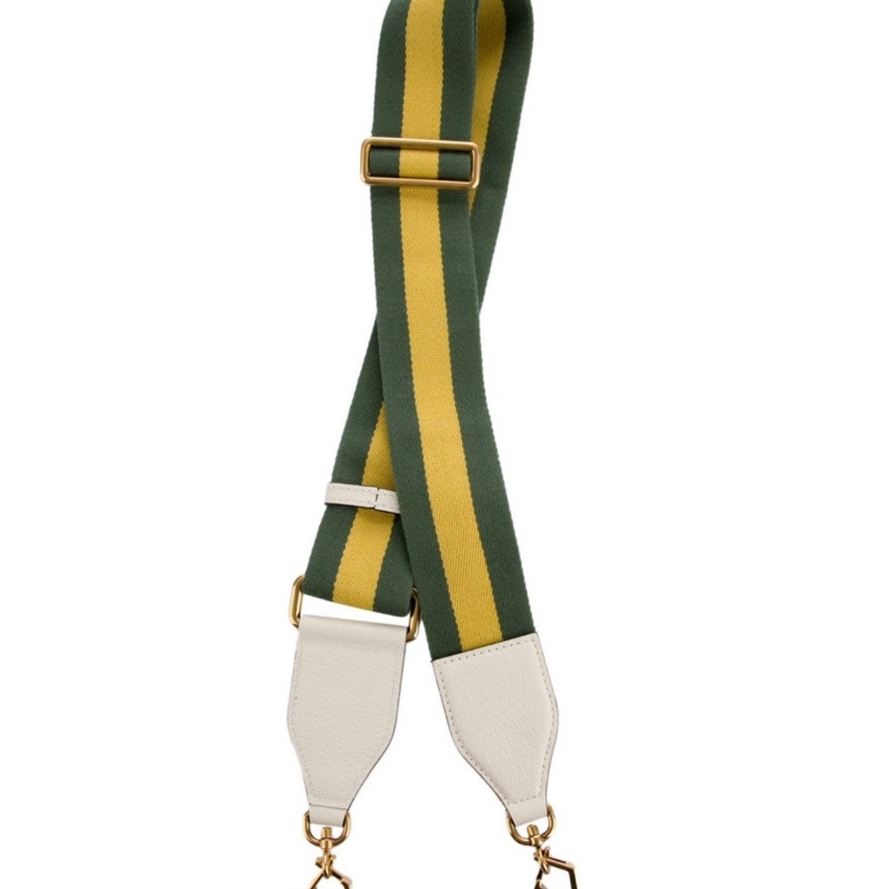 Gucci Green and Yellow Web Bag Strap